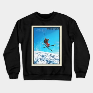 Whistler ski mountains retro vintage skiing 80's Crewneck Sweatshirt